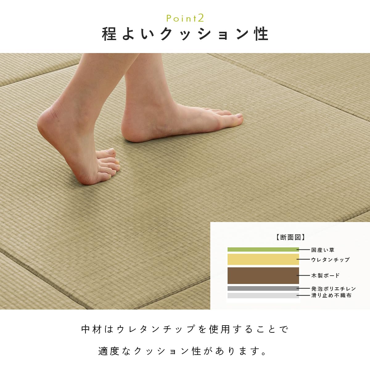 Ikehiko Igusa Tatami Mat Rug - 32.3 x 32.3 inches (82 x 82 cm