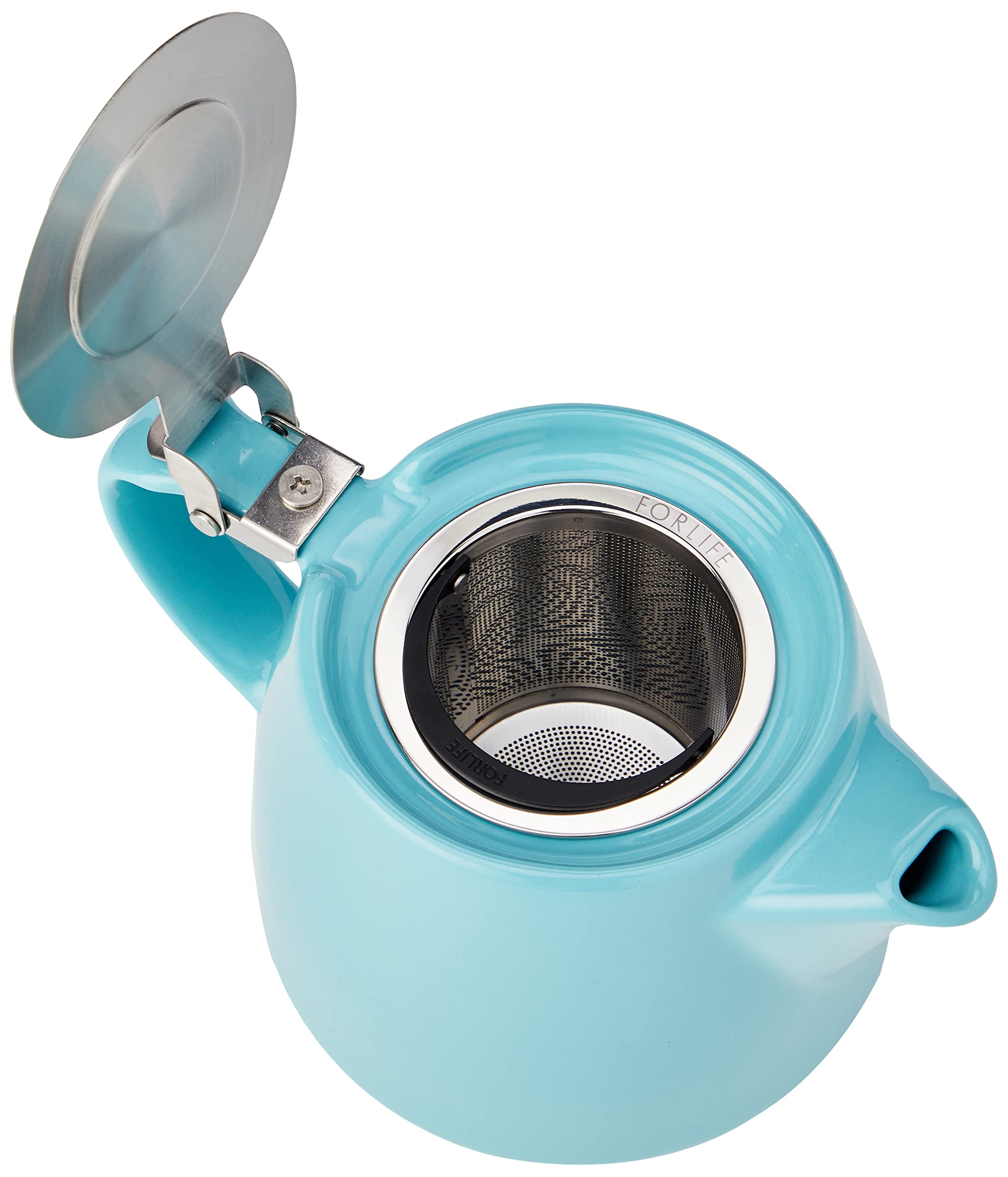 Tea PeopleFORLIFE FST-530-TUR Stump Teekanne, 530 ml, Türkis, keramik