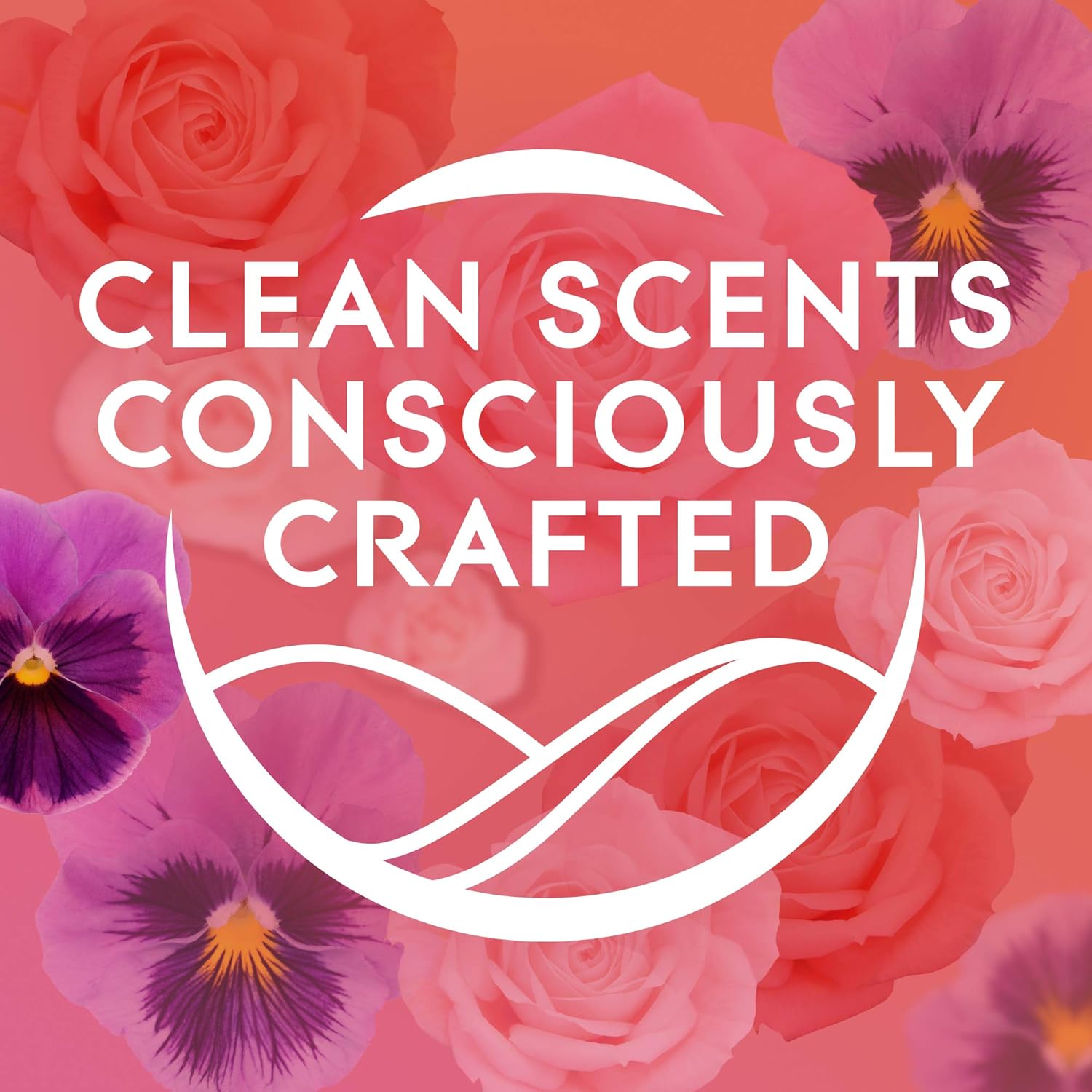 GLADE Jar Candle Small, Scented Candles, Pack of 6, Petals & Blossom, 30 Hour Burn Time, 129 g