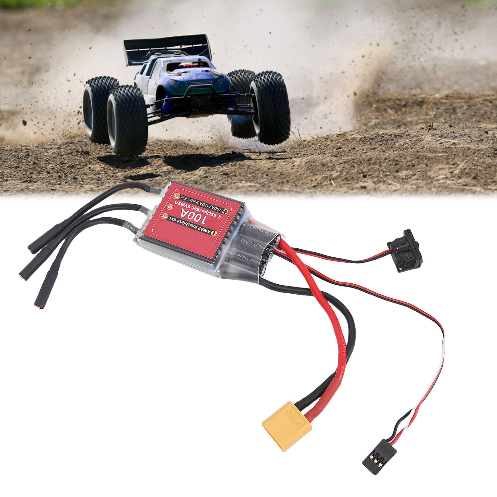BRRNOO AM32 100A ESC, Regulator Obrotów dla Silników Bezszczotkowych 3650