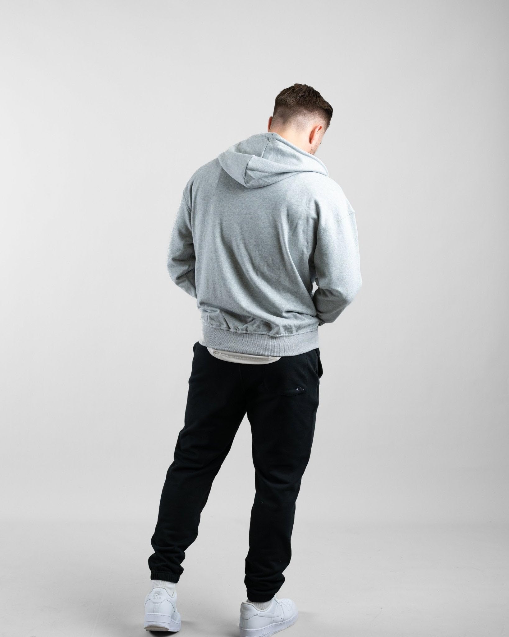 ATHLETIC AESTHETICS Essential Oversize Zip Hoodie - Oversize Zipper Kapuzen Pullover für Herren, Langarm Hoody mit Reißverschluss, Kapuzenpullover für Sport, Fitness, Gym und Freizeit, Pulli