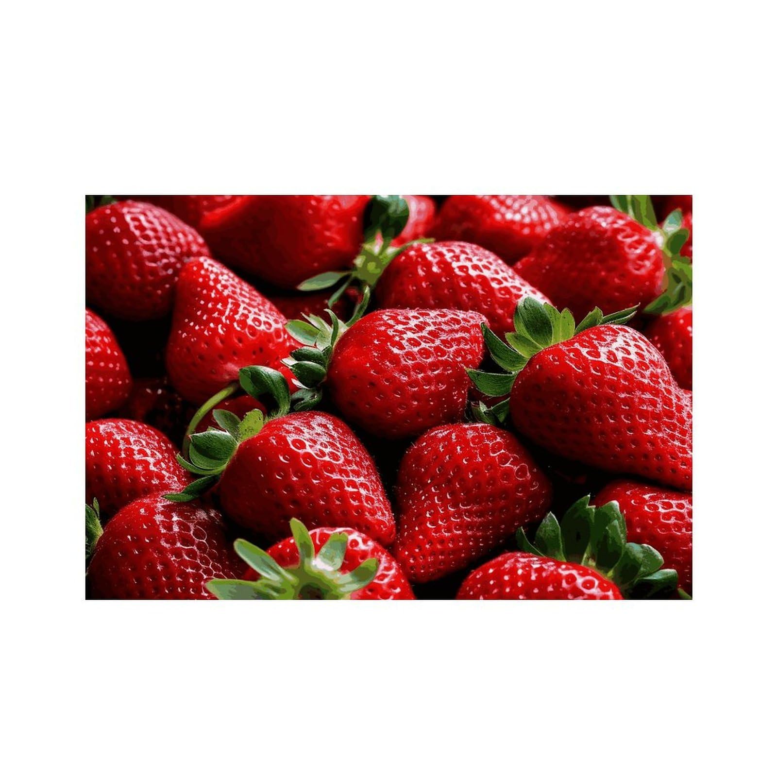 Fresh Strawberries Place Mat for Restaurant, Portable Table Mat for Kitchen, Anti-Slip Placemats for Home, Fashionable Place Mats for Wedding, Party, Hotels, Apartments 30x45cm