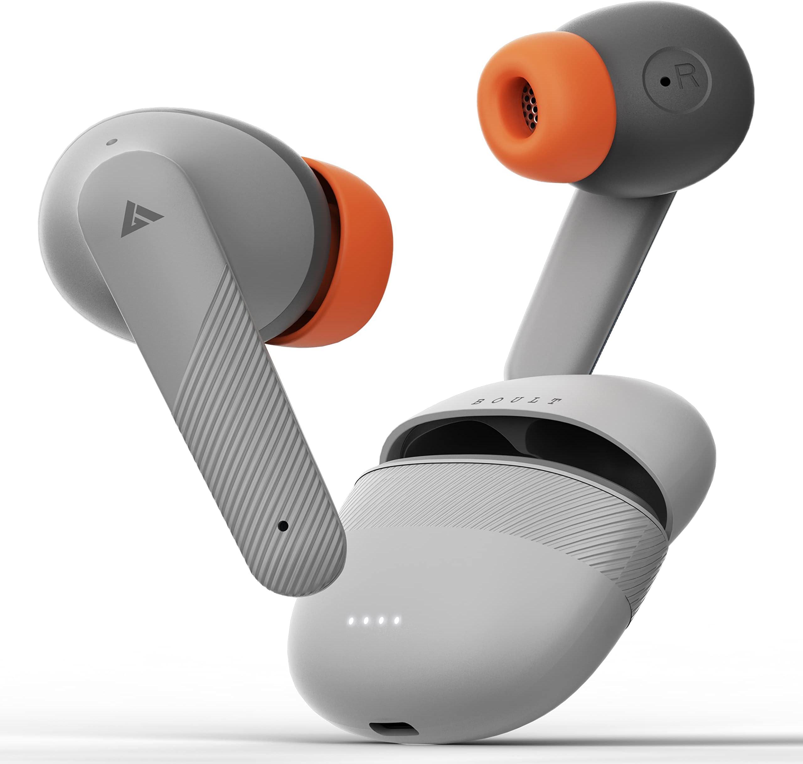 Boult Audio Z25 True Wireless in Ear Earbuds with 32H Playtime, 45ms Low Latency, Type-C Fast Charging (10=150Mins), Made in India, Zen ENC Mic, 13mm Bass Drivers, Bluetooth 5.3 Ear Buds (Sunset Grey)