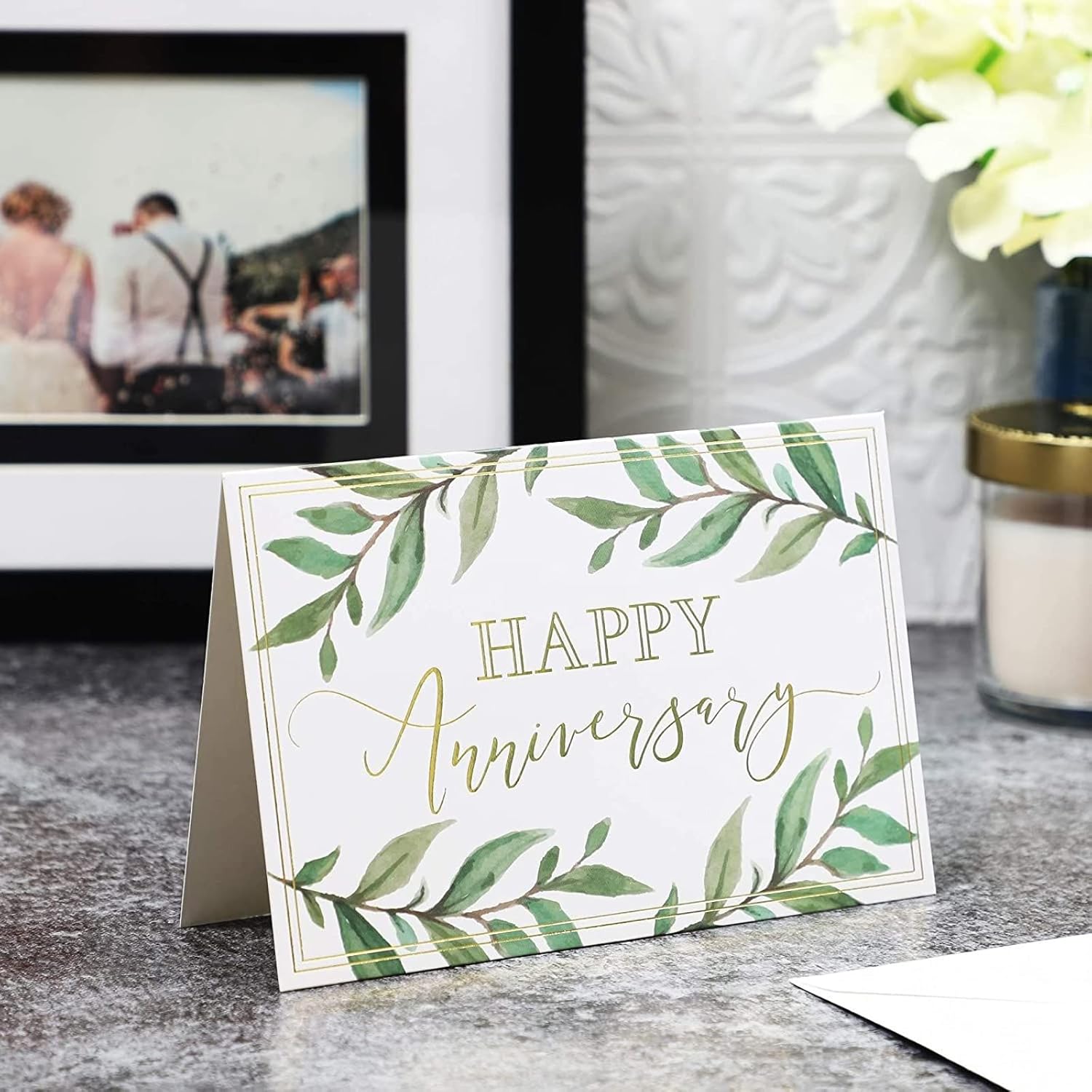 Pipilo Press Gold Foil Happy Anniversary Cards Bulk - Wedding Anniversary Cards Pack - Blank Inside with Envelopes - Pack of 48-4 x 6 in - Image 2