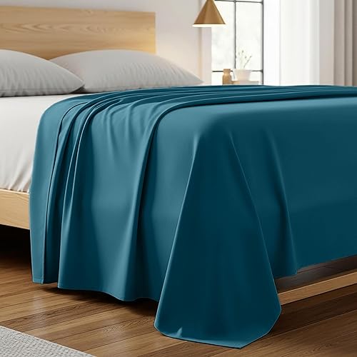 Mellanni - Sábana encimera refrescante de tamaño California King tipo hotel de lujo de 1800 hilos. Esta es la sábana más suave, que no se arruga ni