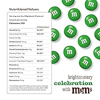 Vista 2 de M&M’S WORLD Green Milk Chocolate Candy,2lbs of M&M'S Resealable Pack for Candy Bars,Christmas,St. Patrick's Day
