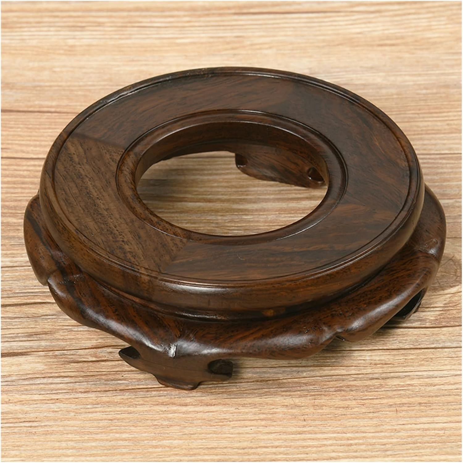 BABETT Bonsai Pedestal Vase Pedestal Stands Ornament Base Handicraft Base Bonsai Ornament Display Table Solid Wood Bracket Decoration Planter Stand Plant Holder (Color : A, Size : Large)
