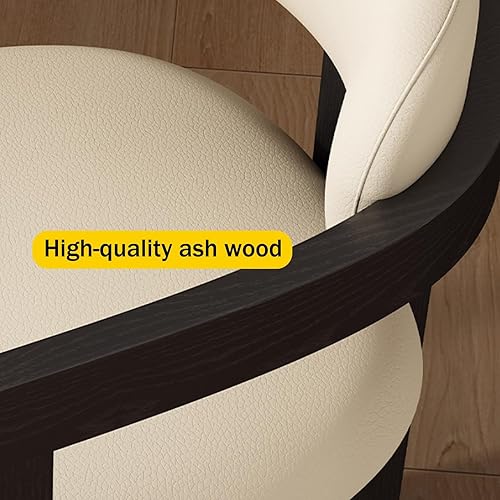 Miniatura 3 de Juego de sillas de comedor de madera, sillas de comedor modernas, silla de cocina tapizada, silla auxiliar de granja con brazos, para sala de estar,