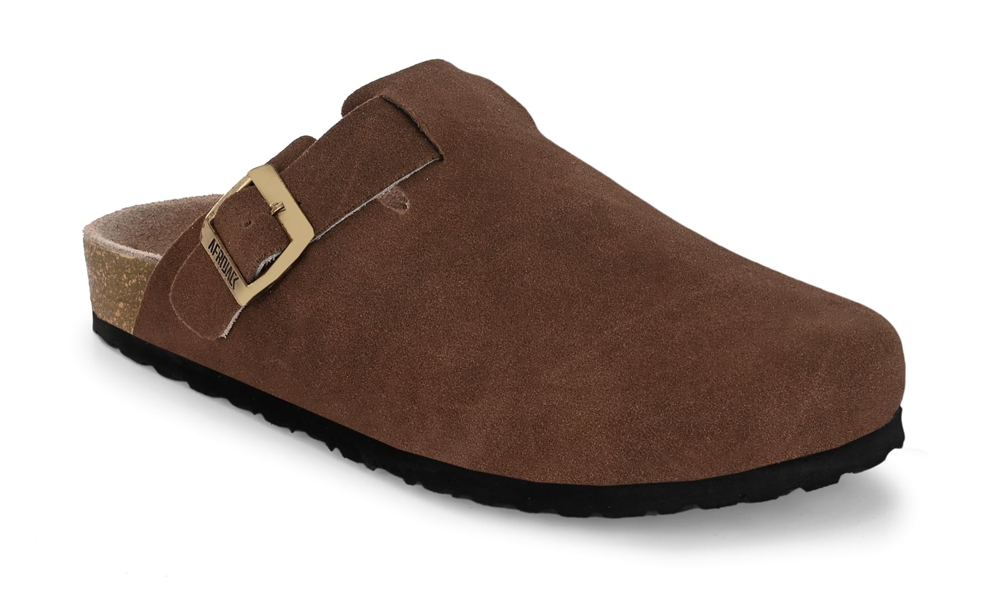 AFROJACK Men's Leather Sandals Lightweight With EVA Sole (Brown, UK Footwear Size System, Adult, Men, Numeric, Medium, 8)