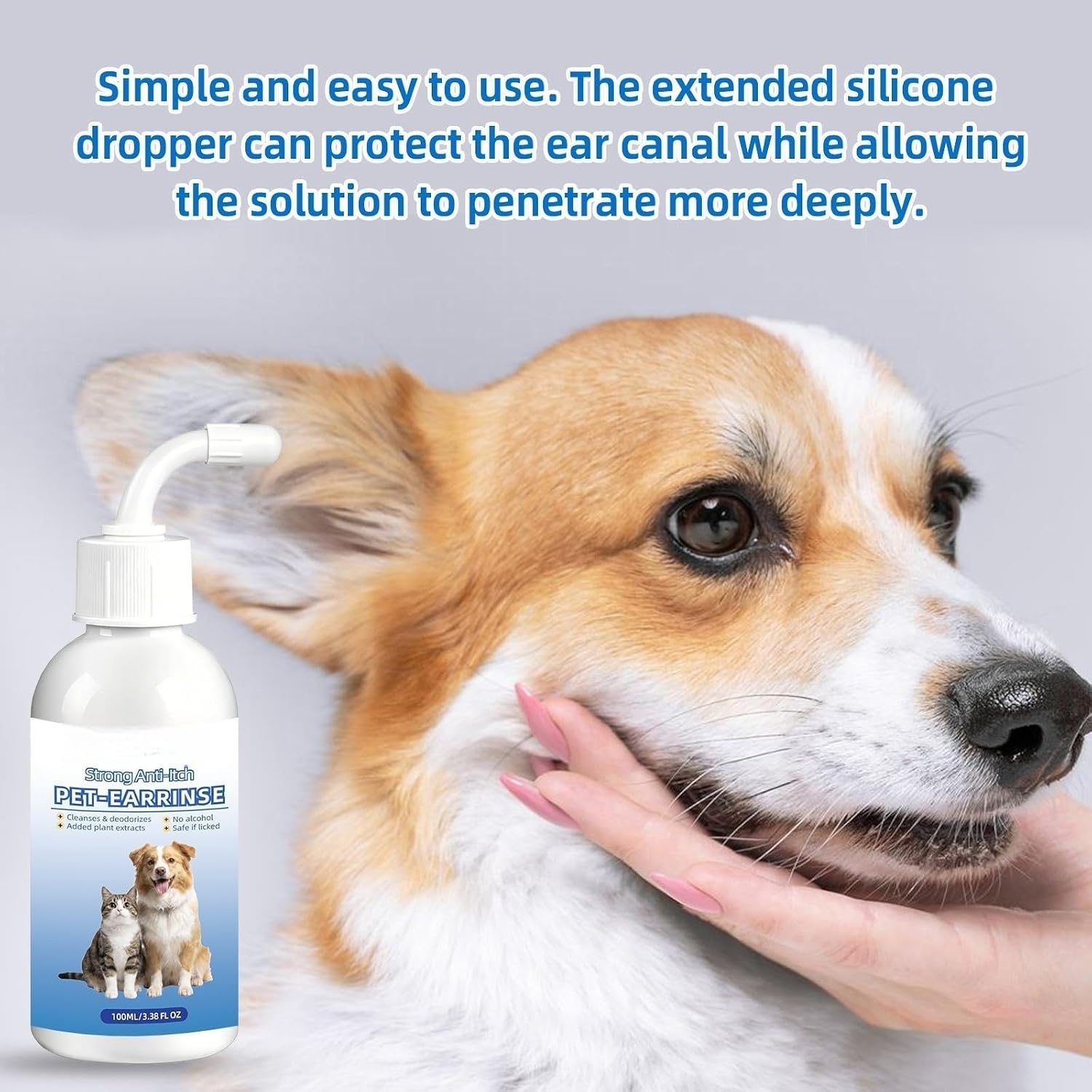 Générique Nettoyant Auriculaire pour Animaux, Nettoyant Oreille Chien,