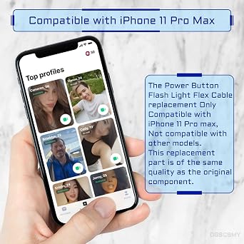 لأجهزة iPhone 11 PRO Max Power Button Flash Light Flex استبدال الكبل OEM تشغيل / إيقاف التحكم في إصلاح Miclight Switch Assembly Metal Bracket Repair Tools Kit 11Promax A2161 A2220 A2218