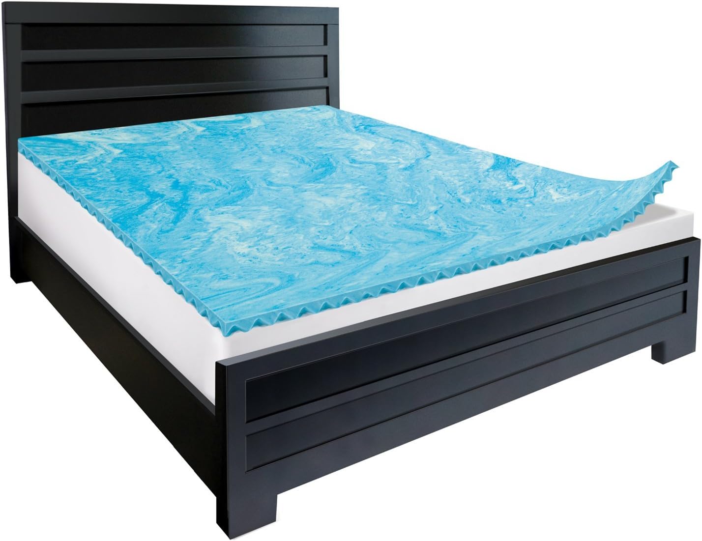 Simmons Curv 2-inch Gel Reversible Memory Foam Topper, Queen