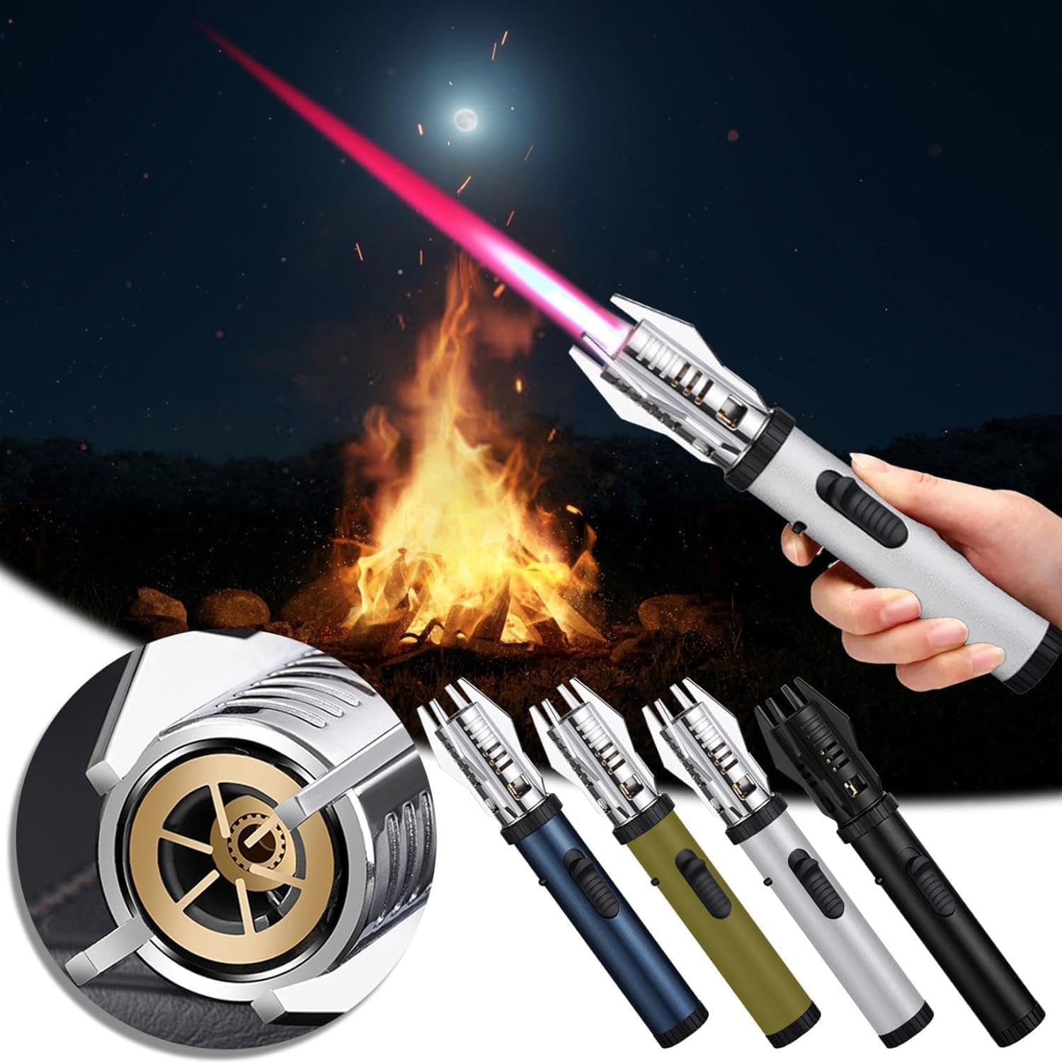 Metal Flameless Lighter, Multifunctional Large Windproof