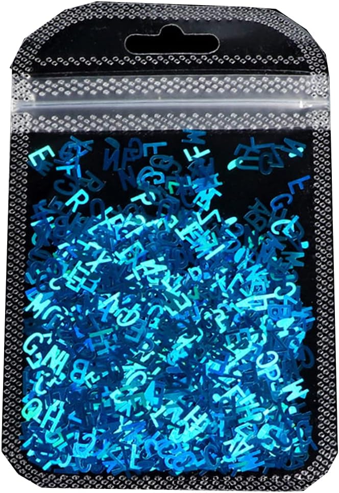 Sparkle English Letters Glitter Sequins, Crystal UV Epoxy Resin Mold Fillings, for 3D Holographics Nail Art