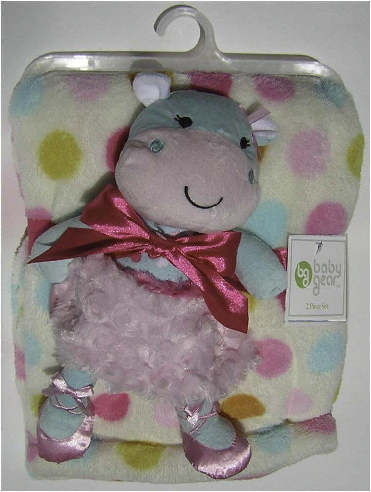 Baby Gear 2 Piece Baby Blanket and Ballerina Cow Cuddle Toy