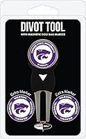 Vista 13 de Team Golf NCAA Unisex-Adult Team Golf NCAA Divot Tool with 3 Golf Ball Markers Pack, Markers are Removable Magnetic Double-Sided Enamel