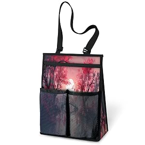 Ourtheme Scenery Painting Portable Shower Bag for Travel Gym Camp Beach Tote Shower Caddy Bags Hanging Toiletry Organizer