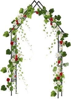 Garden Arch Trellis, 7.87x3.93Ft Metal Decorative Arbor for Climbing Plants, Outdoor Wedding Arch, Weather-Resistant Lawn, Patio Archway for Backyard, Yard, Garden Decor