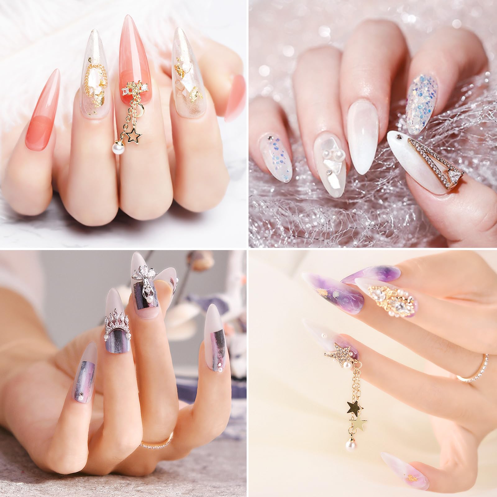 Polygel per Unghie, Acrygel Unghie Ricostruzione, 100 * Tip in Gel, Trasparente e Rosa 30g, con 30ml Soluzione Scivolare 15ml Base e TopCoat