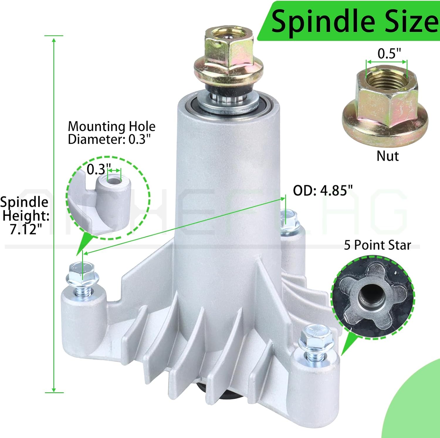 2 Pack 532130794 Spindle Assembly with 532173436 Spindle Pulley 532144959 Belt 1/2x96 Replaces 532128774 539110158 532128774 for Husqvarna 42" DLT3000 LTH2042 LTH18542 LTH1742 LT18542 Decks
