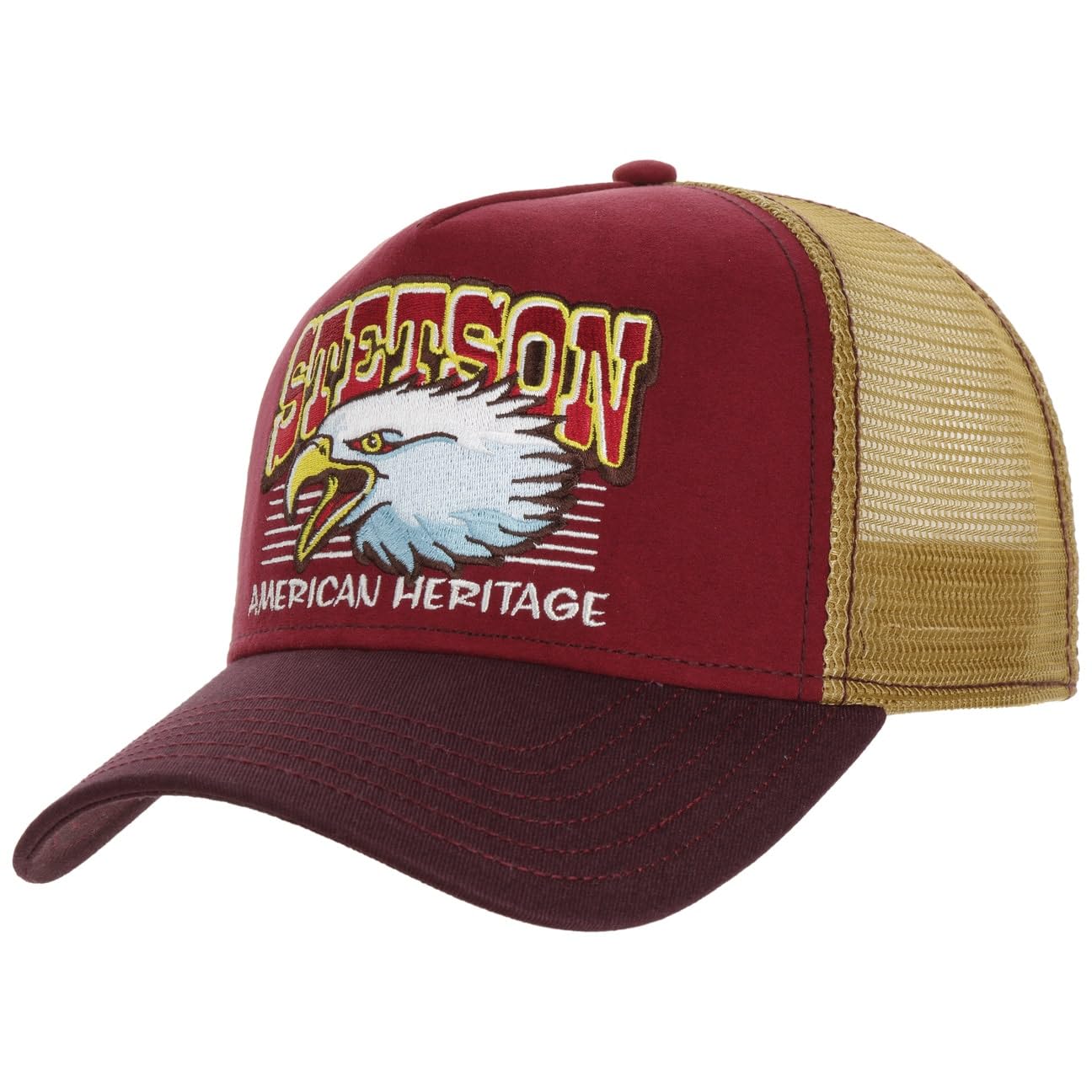 Stetson Czapka Trucker Eagle HeadKobiety/Mężczyźni - tirowca baseball cap z meshu Snapback, daszkiem, daszkiem Jesień Lato Wiosna Zima