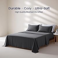 Vista 4 de SLEEP ZONE Juego de sábanas de tamaño King ultra suaves, transpirables, de microfibra doble cepillado, bolsillo profundo, juego de sábanas de fácil