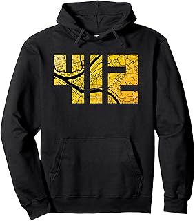 Pittsburgh 412 Map Sweatshirt Hoodie Pullover Hoodie