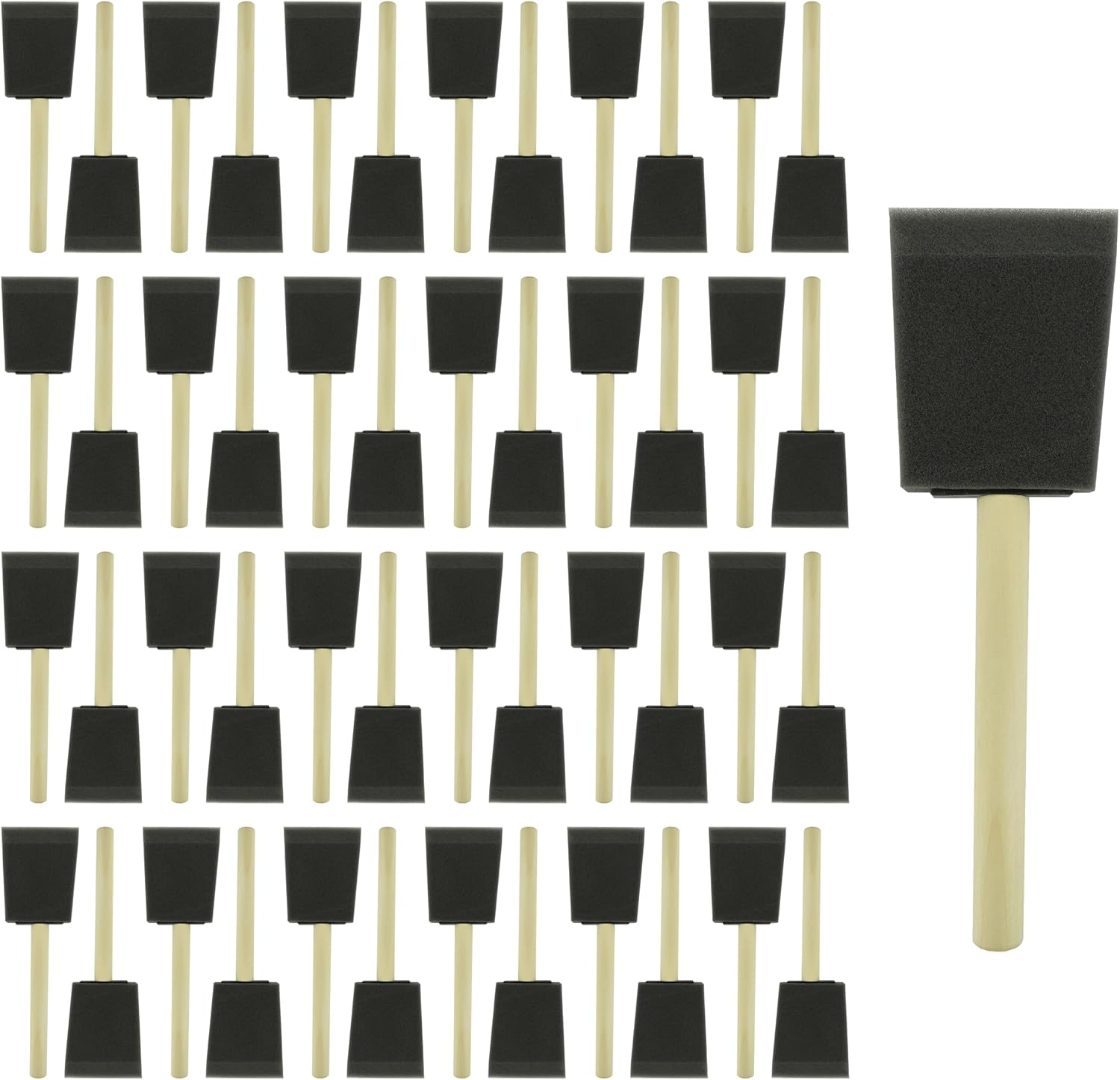 Poly Foam Brushes 2inch 48pcs, High Density Foam Paint Brush for Painting, Staining, Paint Sponges
