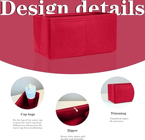 Miniatura 4 de Lckaey Insertos de bolso para Speedy 25 Organizador Inserto, para bolsa de monograma, Bolsa de mano inserto protector Bolsa de mano y protector de