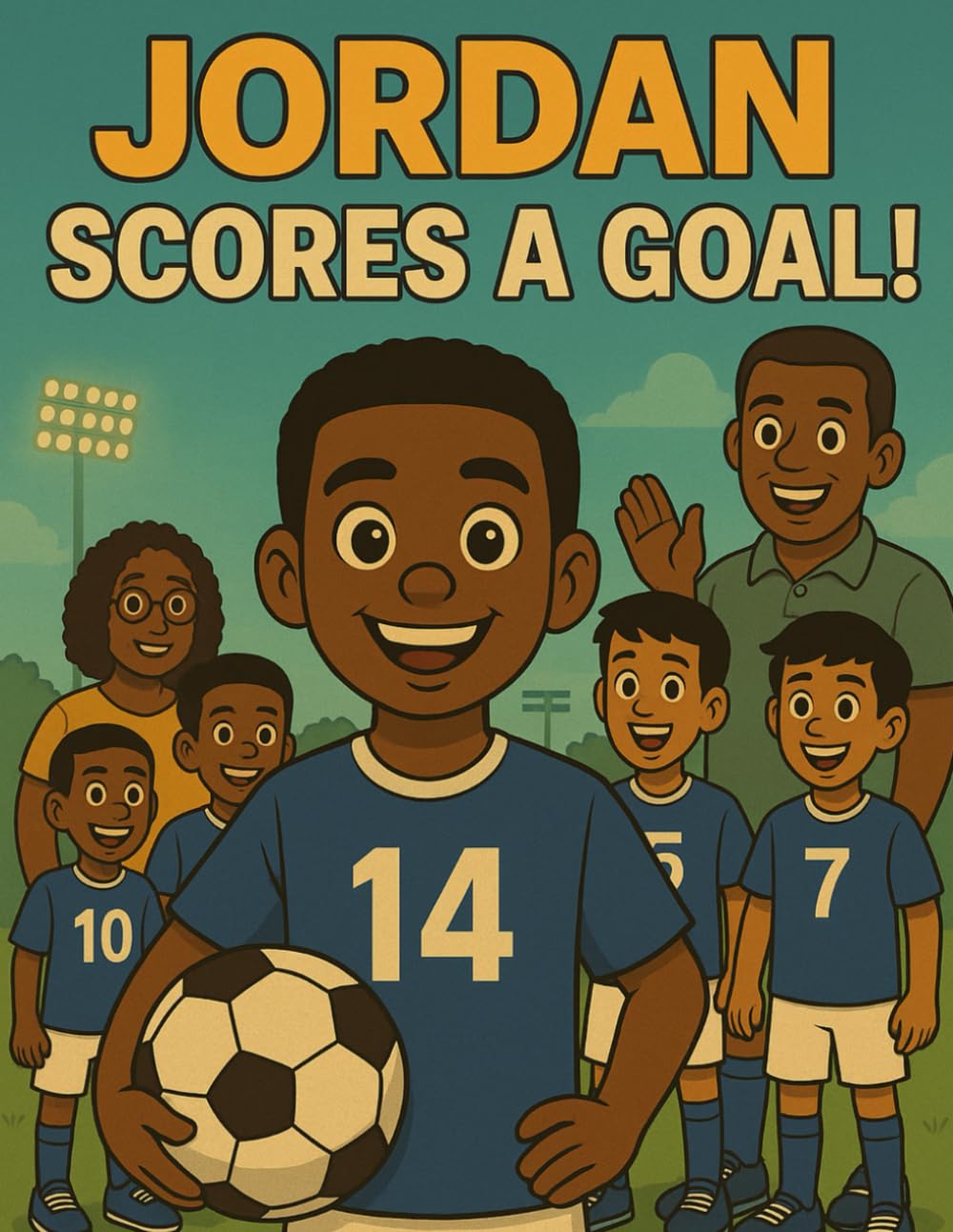 Jordan Scores A Goal!: A Coloring Storybook About Practice, Courage, and Believing in Yourself (Jordan's Coloring Book Adventures)