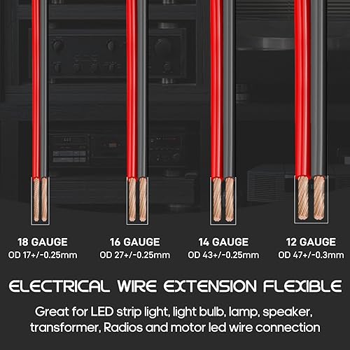 Miniatura 6 de Askcable Cable de cable eléctrico calibre 14 50 pies, cable de extensión de alambre flexible de 14 AWG de cobre revestido de cobre, alambre de cobre