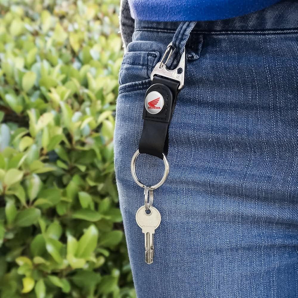 Honda Powersports Logo Keychain with Leather Fabric Belt