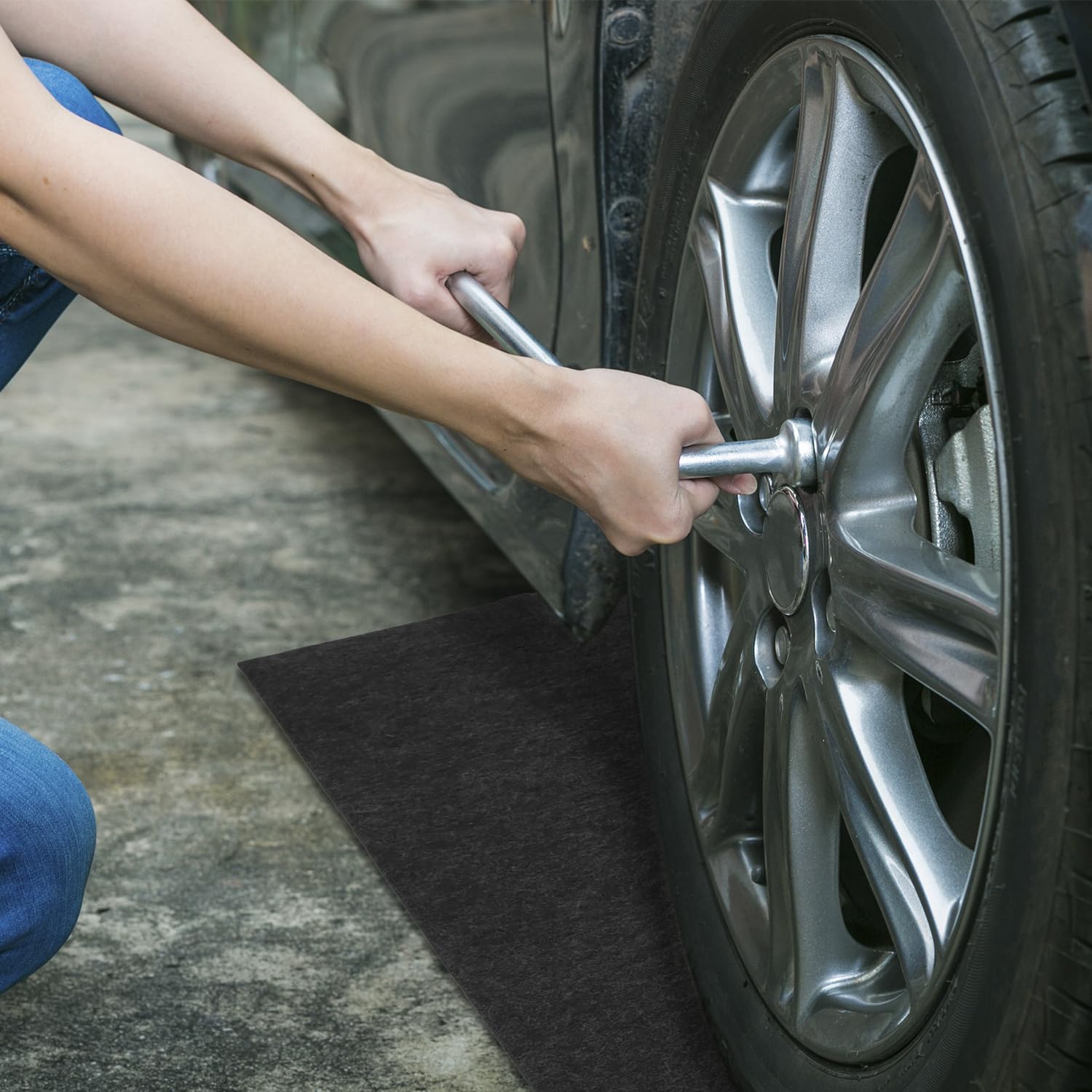 Oxford Black Workshop Garage Motorcycle Mat Non-Slip Oil - Foto 10