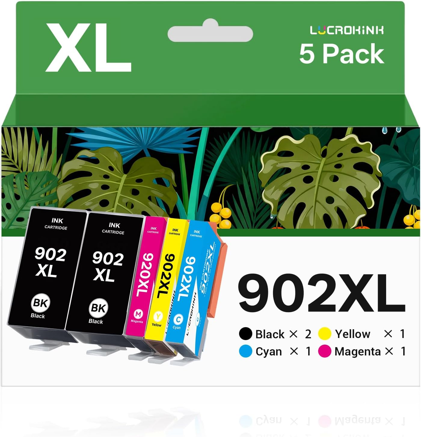 902XL Ink Cartridges Replacement for HP 902 XL, 902XL Ink Cartridges for Officejet Pro 6978 6968 6974 6975 6960 6951 6954 6956 6958 Printers