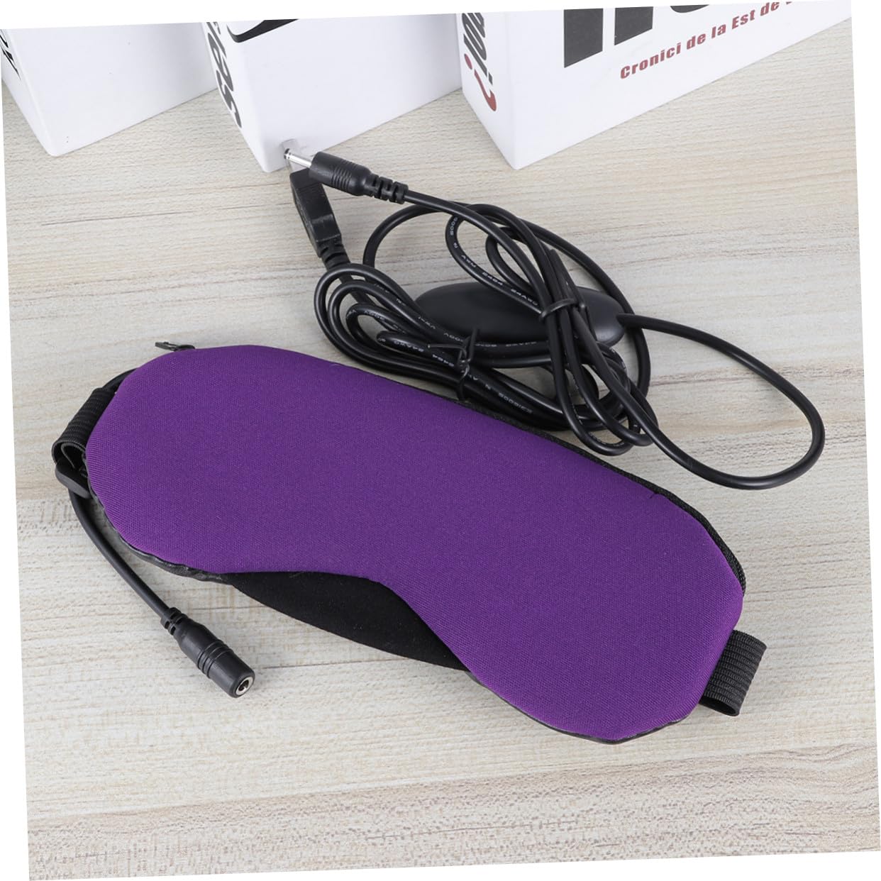 Maschera Occhi Vapore USB Unisex con Impacco Freddo Caldo per Dormire con Blocco Luce Totale e Spegnimento Automatico Minuti Rilassante per Casa Ufficio e Viaggio Senza Profumo
