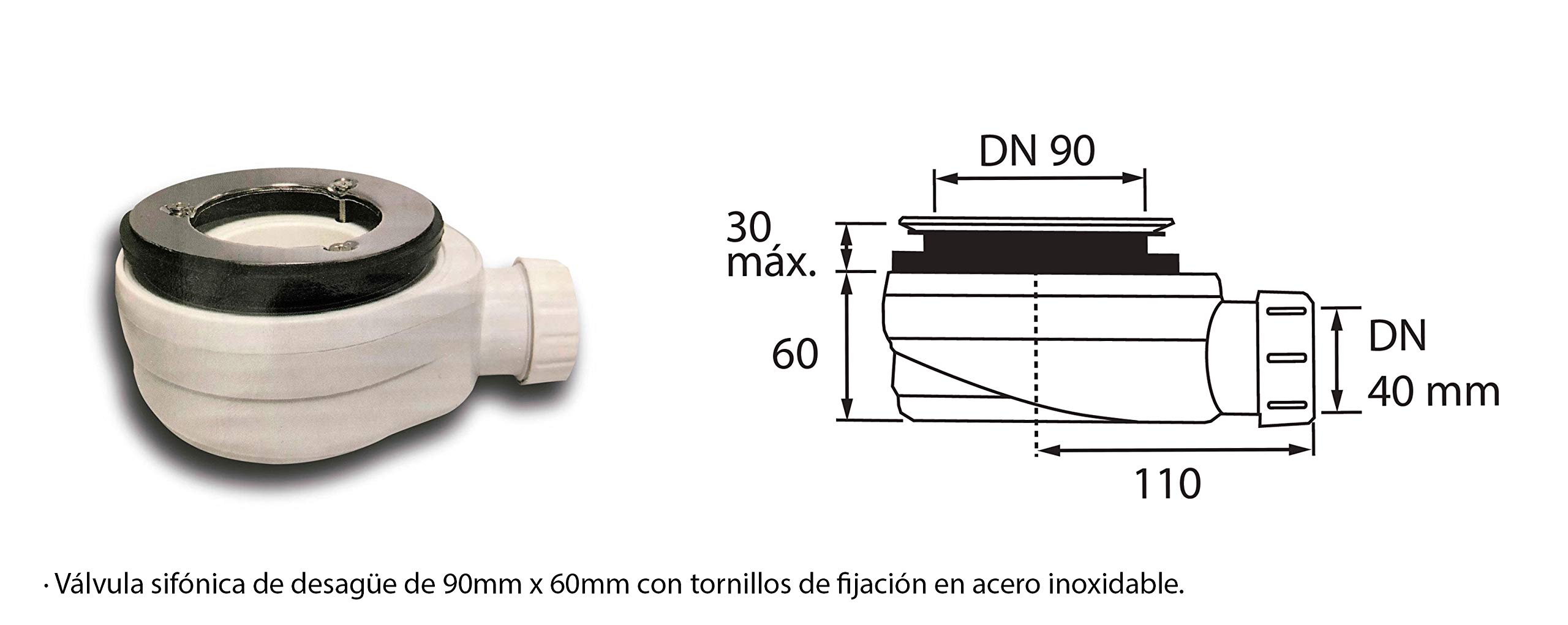 Plato Ducha Resina Efecto Pizarra Extraplano, Resistente al Rayado y Alta Durabilidad, Fácil Instalación y Limpieza y Muy Agradable al Tacto 70x100 Negro