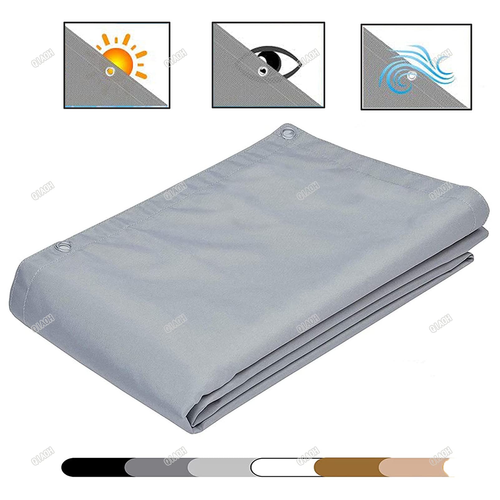 Fascette stringicavo in nylon e tessuto di nylon, resistenti ai raggi UV, 65 x 800 cm, ideali per uso in terrazza, colore: antracite