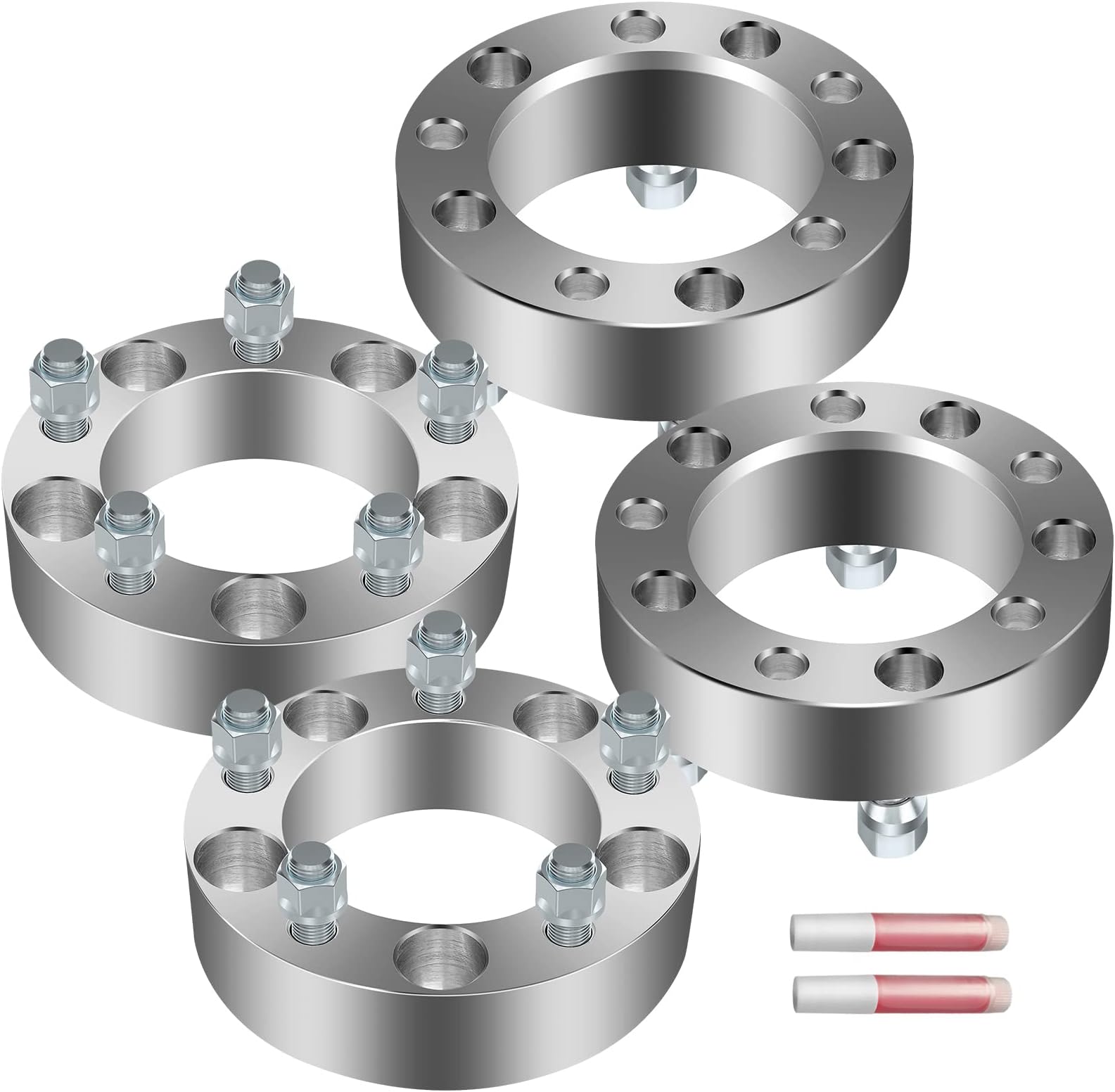 4Pcs 1.5 inch 5x5.5 Wheel Spacers Hub Bore 108mm with Studs 1/2 5 Lug Wheel Spacers Adapters Compatible with for Bronco 1980-1996 for F-150 1980-1996