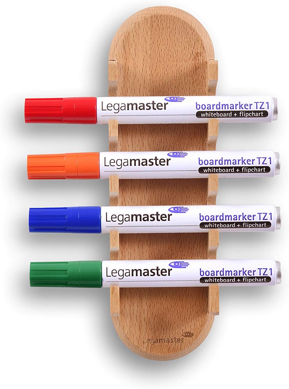 Legamaster - wooden magnetic marker holder for dry erase whiteboard pens, pencil storage for offices or schools