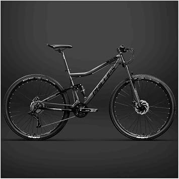 30 Speed Full Suspension Mountain Bike High Carbon Steel Frame Full Suspension MTB Mechanical Disc Brake Off-Road Bike Front Wheel Quick Release Saddles for Full Suspension Mountain Bike Competition