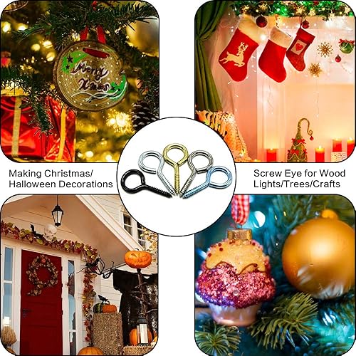 Miniatura 6 de ECKJ Tornillos de metal chapado en zinc, 191 piezas, tornillos autorroscantes, incluye 9 tamaños, color negro