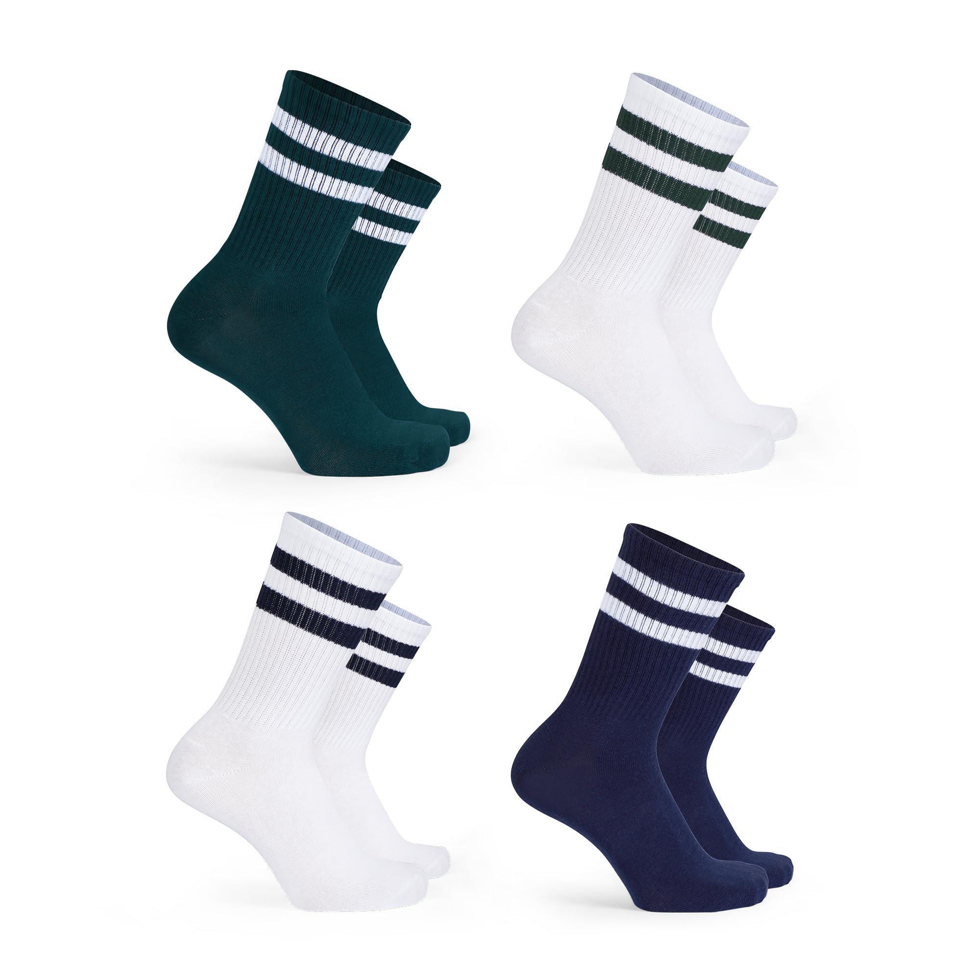 Basic Treasure (Paquete de 4 calcetines deportivos de tenis para niños, algodón orgánico, calcetines de tenis para niños, calcetines deportivos para niños y niñas, gris/blanco/negro, Gris