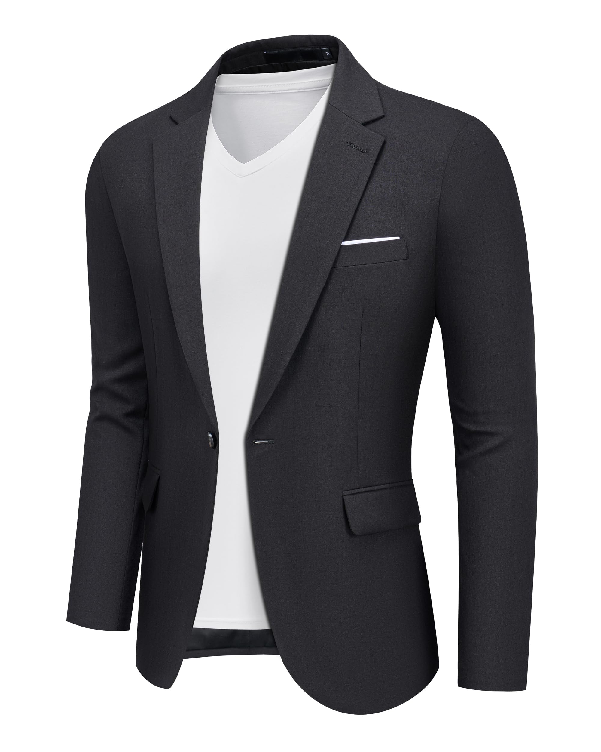 Blazer Homme Veste De Costume Coupe Regular 1 Bouton pour Mariage Bureau Cérémonie et Soirée
