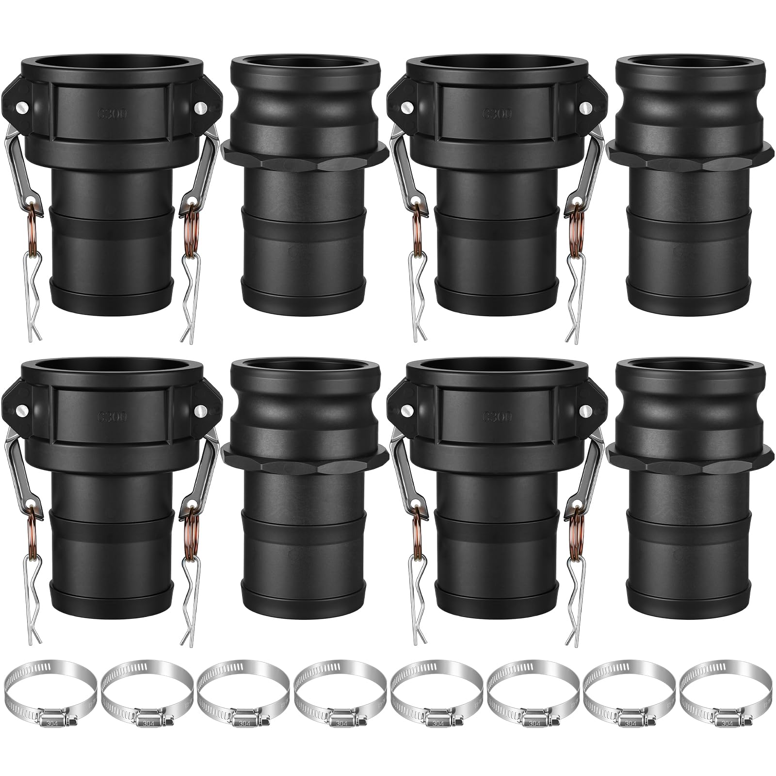 4 Set 3 Inch Camlock Fittings Type C&amp;E
