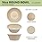 [500 Count]Harvest Pack 16oz PFAS FREE Round Paper Bowls Bulk, Compostable Heavy-Duty Eco-Friendly Disposable Bagasse Acai Bowls, Sugarcane Natural plant fibers for Meal Prep Takeout Dinnerware