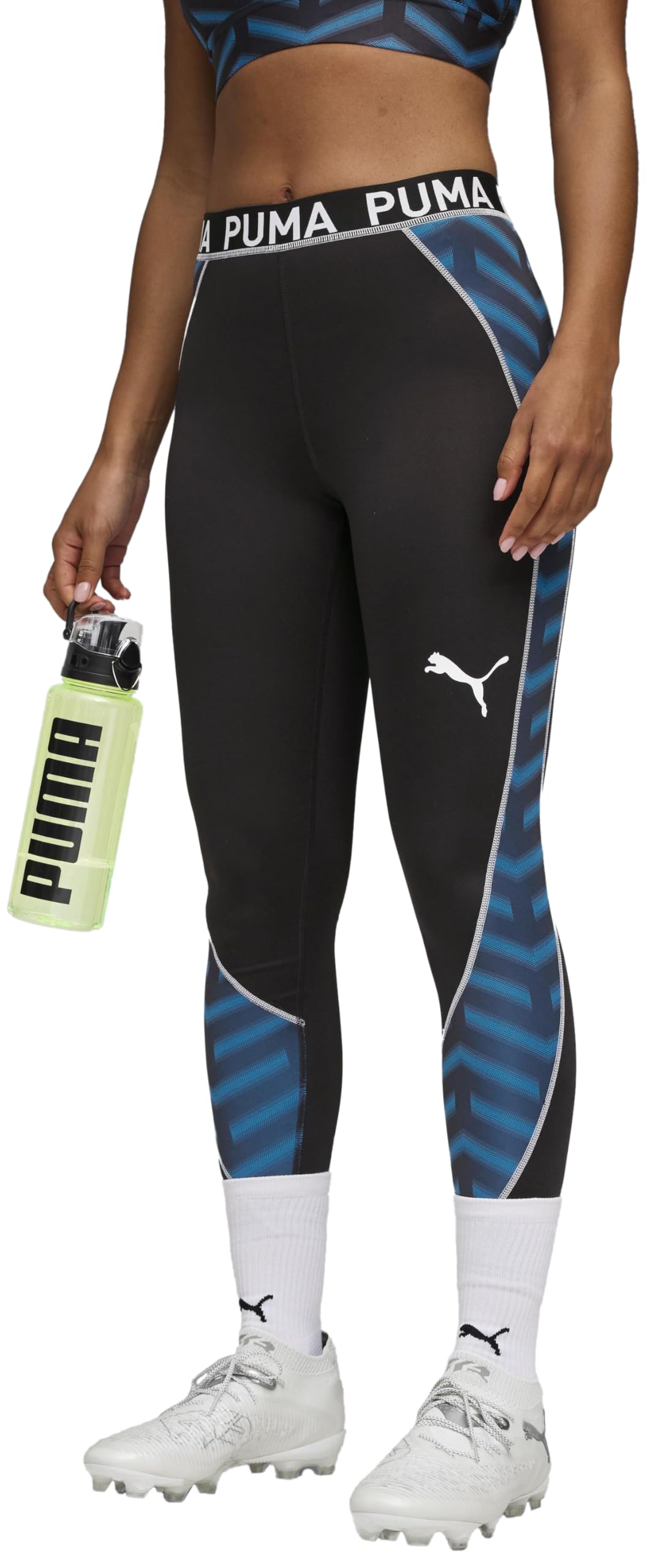 Puma Women's Blaze Training Tights - Black/Blue - 8 (XS)