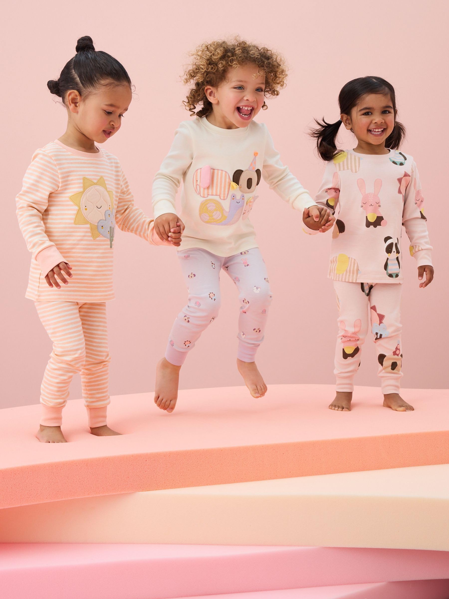 NEXT Fille Pyjama Douillet à Manches Longues, Lot de 3