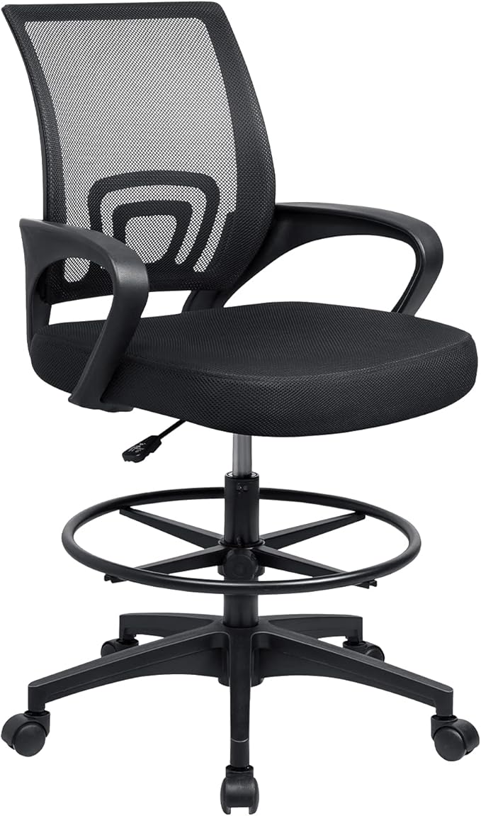 Furmax Drafting Chair Tall Office Chair with Ergonomic Back