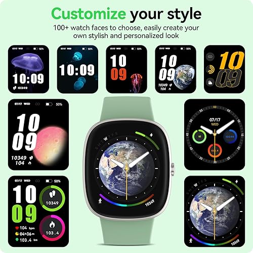 Miniatura 7 de VPSTAY Reloj de seguimiento de actividad física con frecuencia cardíaca 247, monitor de sueño de oxígeno en sangre y frecuencia cardíaca, 1.69