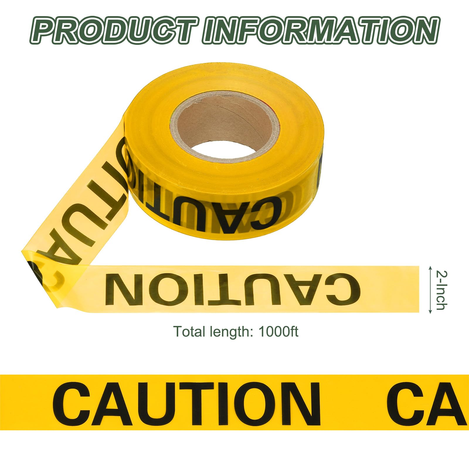 YOKIVE 1000ft x 2" Warning Tape - Image 2